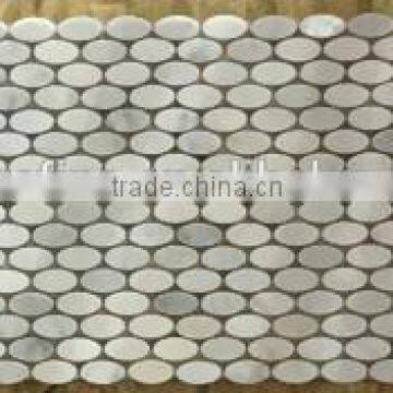 Oval marble mosaic