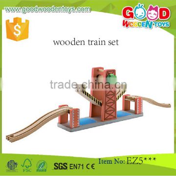 BOY'S Series Eco-Friendly Lifting Bridge Wooden Vehicle Toys