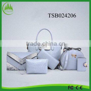 2016 trending products ladies promotional made in china new handbags PU leather handbag sets