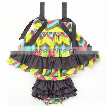 wholesale chevron easter children clothing set easter swing top set