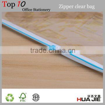 Office Supply Custom Size Transparent Colored Zip Lock Plastic Bags With Zipper