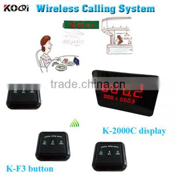 Wireless Waiter Call Button System 12V 433 MHZ Waiter Buzzer Customized Table Food Waiter Restaurant Call Bell K-2000C+K-F3-BB