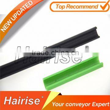 Conveyor linear neck guide rail in PE material