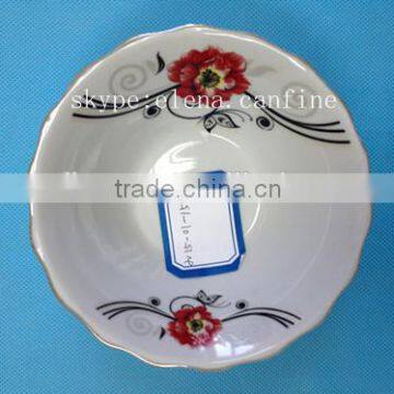 porcelain soup bowl china supplier cheap salad bowl price 6"salad bowl