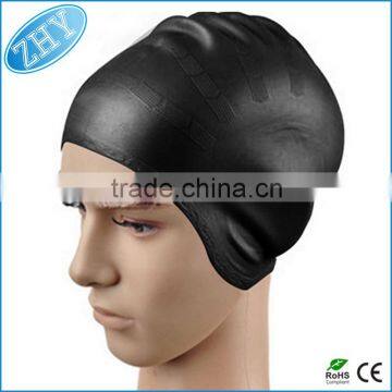 Waterproof Silicone Swim Cap with Ear Pouches for Men ,Women and Adults