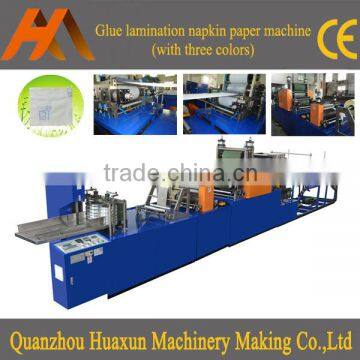 Automatic lamination folding napkin serviette tissue machine