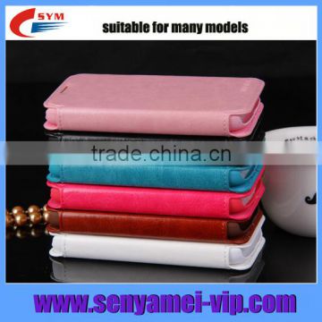 leather flip case for huawei, for huawei G610 cases