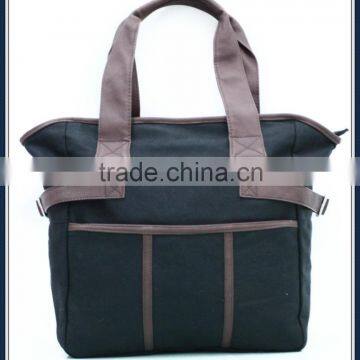 Fashion cotton handbags with PU handle