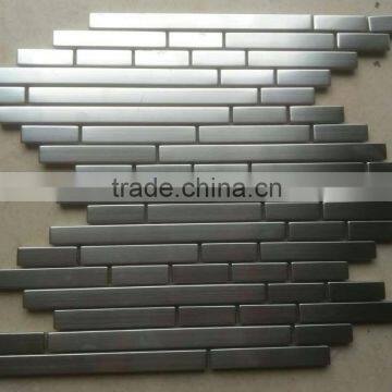 Hot sale foshan silver color stainless steel mosaic for kitchen decoration