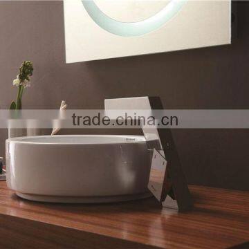 Ceramic Wash Basin Space Saving Self-cleaning Glaze Brass Water Faucet photo-2