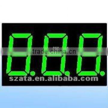 2014 hot sale three digits numerical led display with green digits