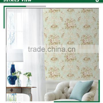 on trend printing non woven wallpaper, Southeast Asia flower wall sticker for wedding house , new design wall covering