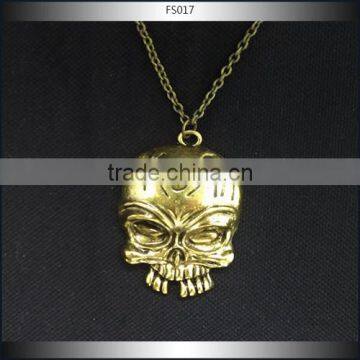 Yiwu Wholesale Men's Ghost Head Skull Long Necklace