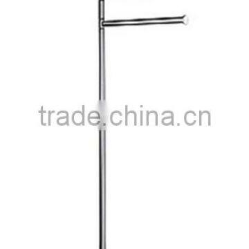 Free Standing Triple Towel Rack with Round Base in Brushed Nickel 31" H & 13.5" Rail Length