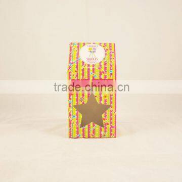 Custom color candy paper box with window