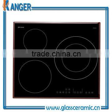 Black Ceramic Glass For 3-4Burners Induction Heater Panel