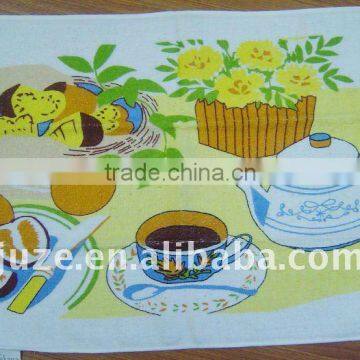 16s 15*25" pigment printed velour tea towel fabric