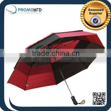 Custom Windproof Personalized Auto Open Button Advertising Golf Umbrella photo-4