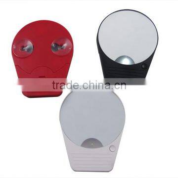 magnify light mirror / magnifying mirror led / suction cup colored cosmetic mirror