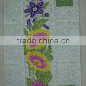 Kitchen Digital Printed Linen Tea Towel for Home Decorationl,promotion --sun Flower Design