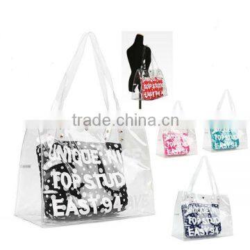 2015 best selling transparent pvc beach bag