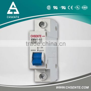 XMM1-63 c25 single pole mini circuit breaker mcb