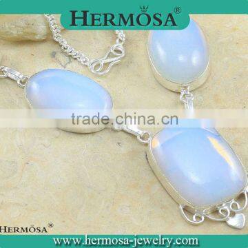 Hermosa Jewelry HOT SALE Natural Opal Mystical Gems Pendant Necklace In Silver Jewelry Fashion Accessories photo-3