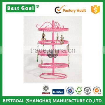 Pink Revolving Earring Tree Stand