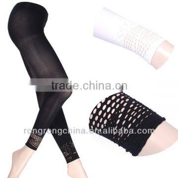 wholesale breathable white black mesh tiptoe pantyhose tights