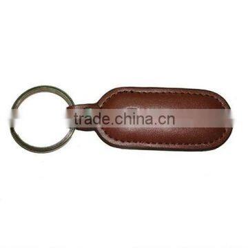 Promotional FOB Leather Keychain Holder With Logo Embossed