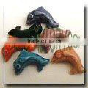 Dolphin Shape Ceramic Beads