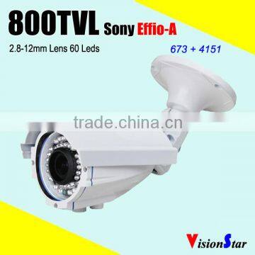 800TVL Sony exview ccd Effio-A zoom 2.8-12mm lens UTC control waterproof infrared security camera