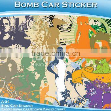 CHANGE CAR COLOUR 5x98ft Vinyl Wrapped Cars Stickerbomb Vinyl photo-5