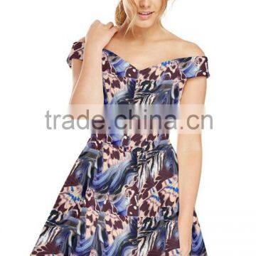 Digital Print Woman Wear Summer Dress Fabric photo-2