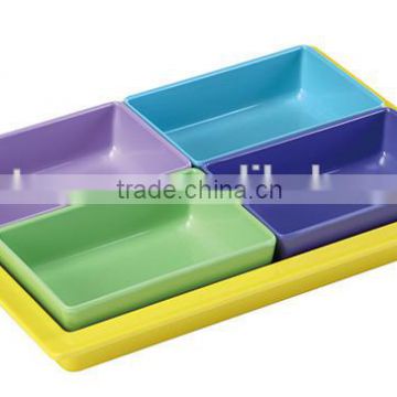 Cheap Melamine Plastic Chip and Dip Trays