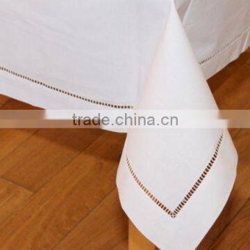 Square hemstitch linen table cloth