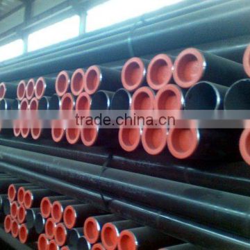 ASTMA106 hot rolled large OD thin wall bare surface cap on head carbon seamless steel pipe for oil casing tube