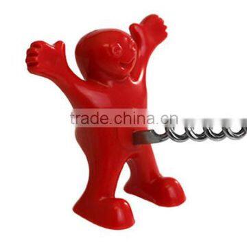 Happy Man plastic corkscrew wine opener