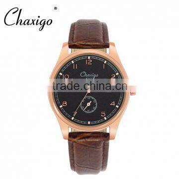 2016 Watch Water Resist 5 Bar Rose Gold Case Quality Leather Watches photo-6