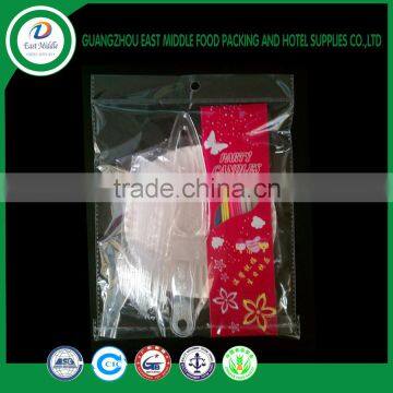 Transparent Disposable a Set of Dessert Tool Cake Knife Paper Dish Cake Fox Colored Wax photo-5