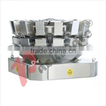 multihead combination weigher for candy,seed,jelly,fries,coffee,peanut,biscuit,chocolate,nuts,yogurt,pet food,tea bag,cereal