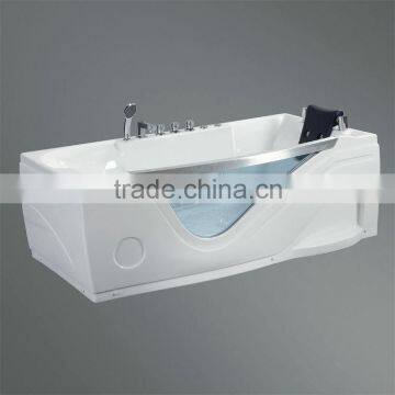 one person massage bathtub,whirlpool tub with glass Q324