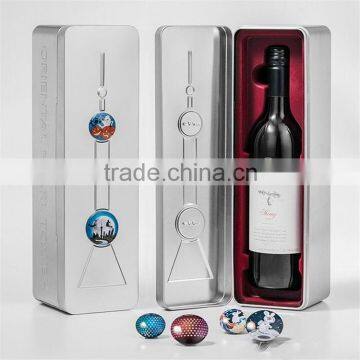 Customized Wine gift tin box for storage