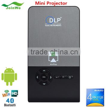 Original C2 Projector Android 4.4 1-5M Projection Distance BT 4.0 5G Wifi Portable Projector Built-in 5000MA Battery