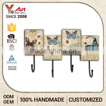 Custom Tag Craft Ribbon Embroidery Designs For Wall Hangers Metal Latch Hook