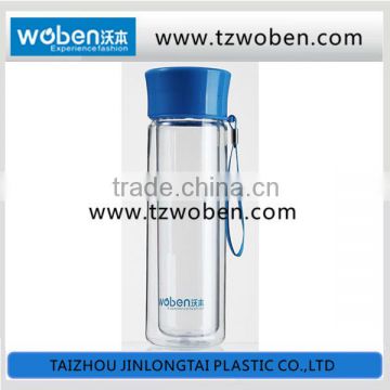 plastic two-layer water bottle