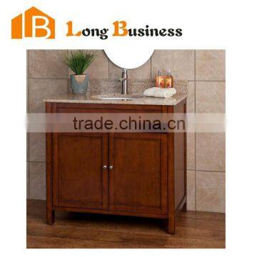 LB-LX2094 Brown Floor Standing Solid wooden Bathroom vanity