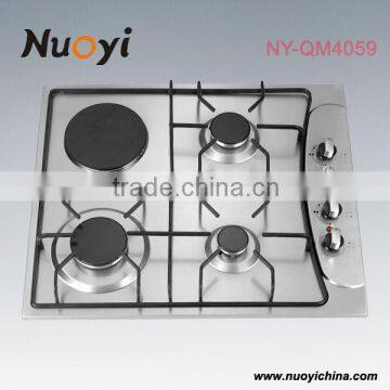 Gas & electric hob , cooker , cooktop , stove (with electric hot plate)