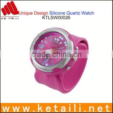 Silicone slap watch / oem quartz watch / custom watch supplier