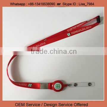 Retractable yoyo badge card holder lanyard textile lanyard